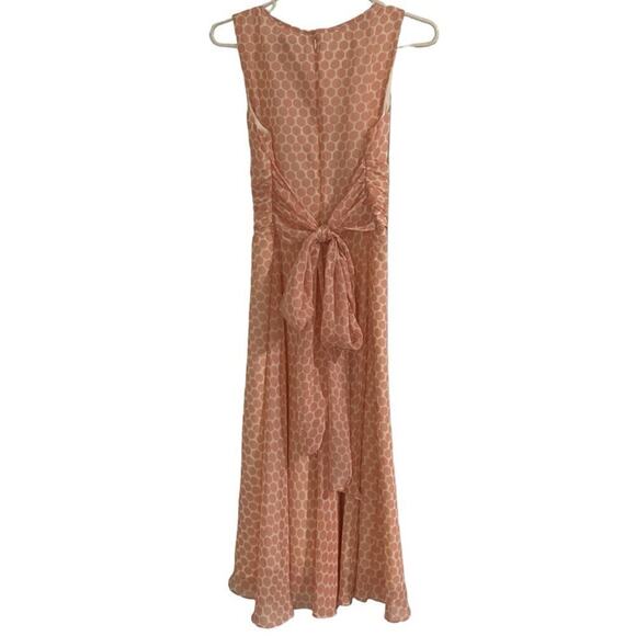 R&K Originals | Polka Dot Sleeveless Maxi Dress with Tie | Pink & White | Size 8 - Picture 4 of 8